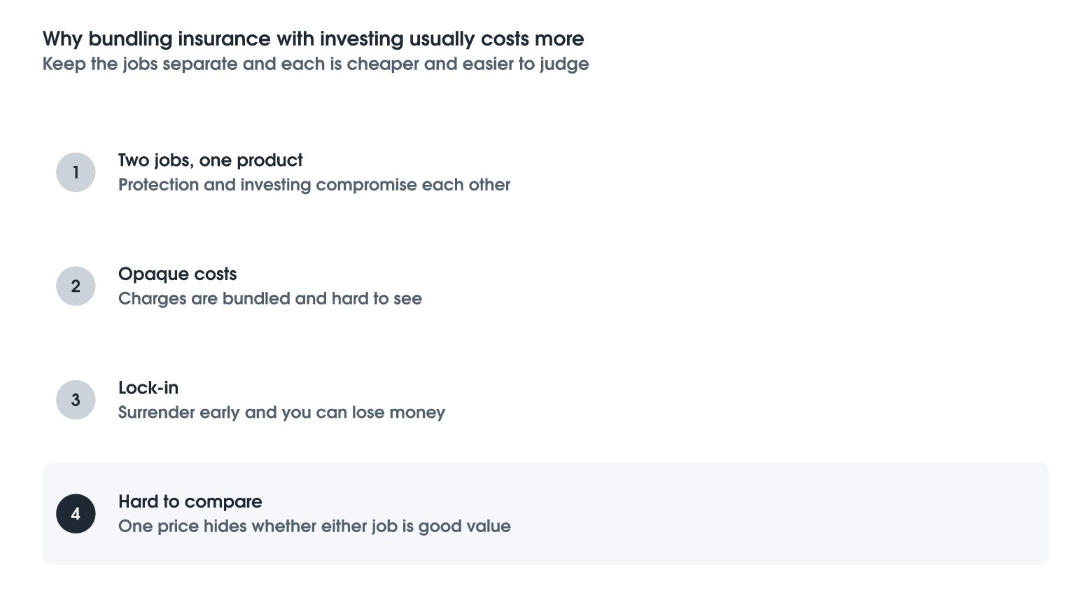 Why Bundling Insurance With Investing Usually Costs More