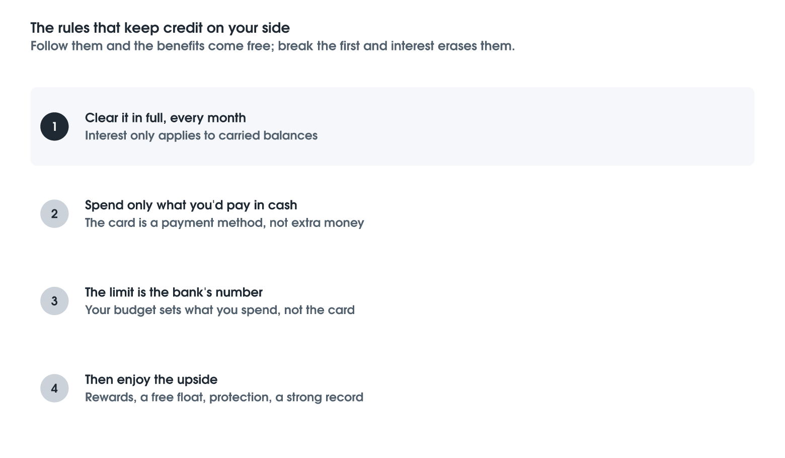 Using Credit Well