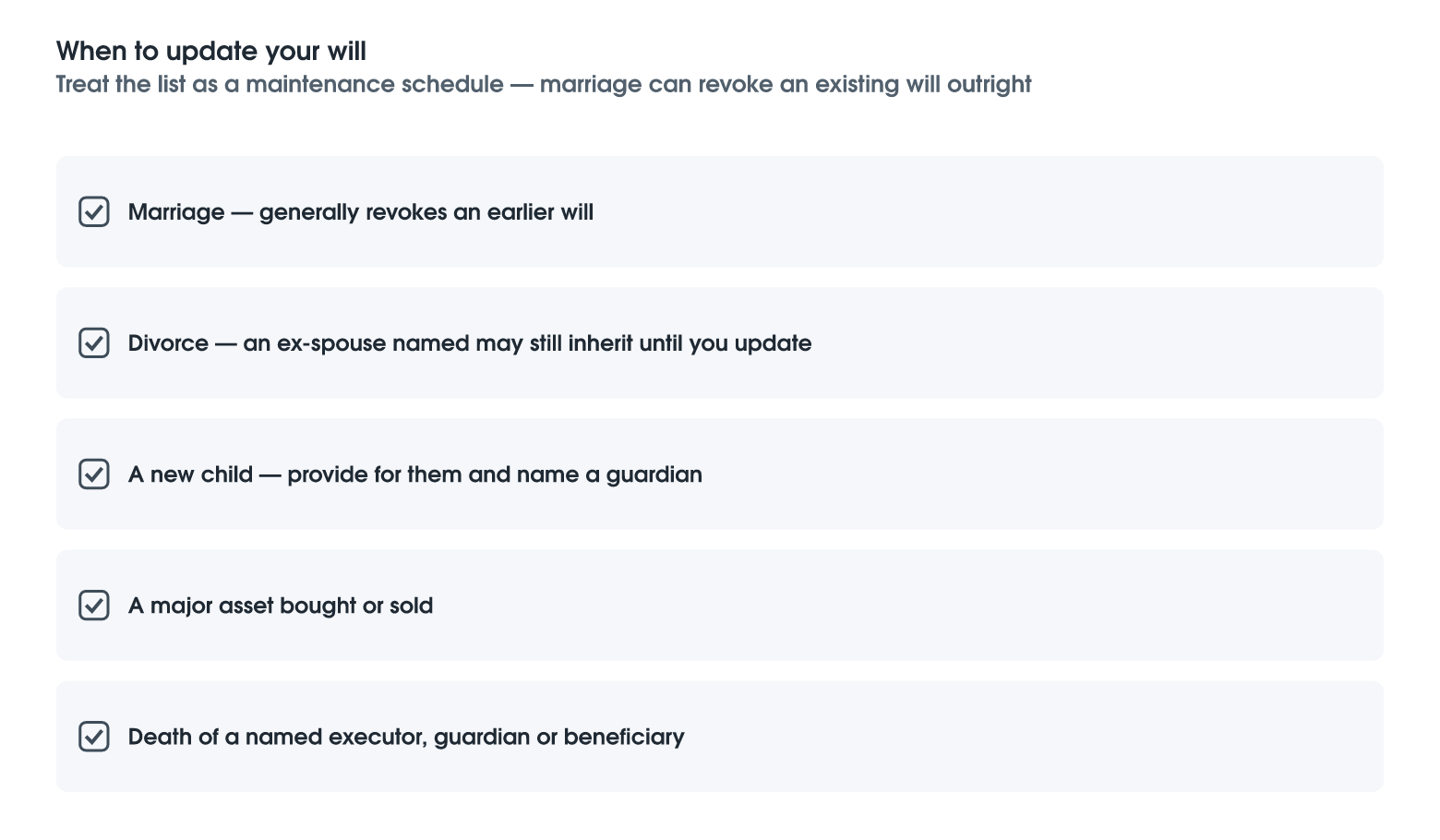 When to Update Your Will